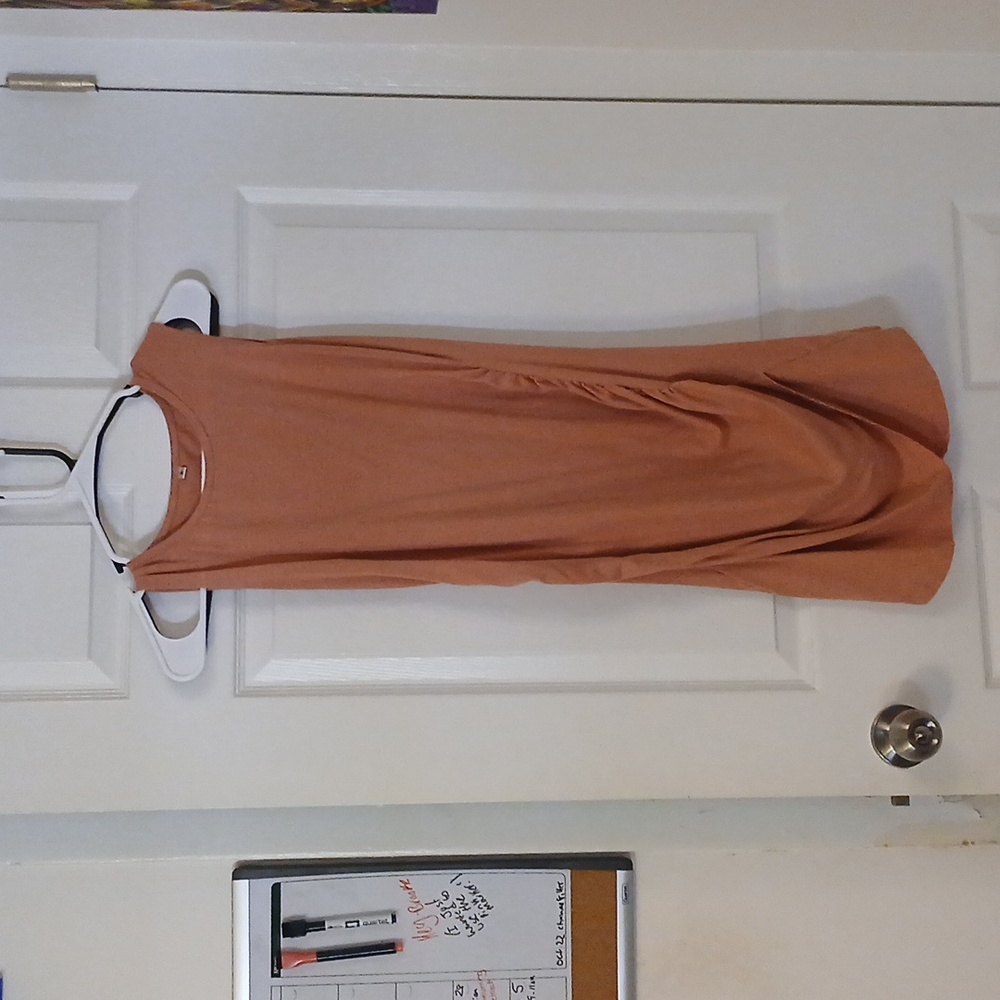 Peach Body-Con Ruched Dress Size Small